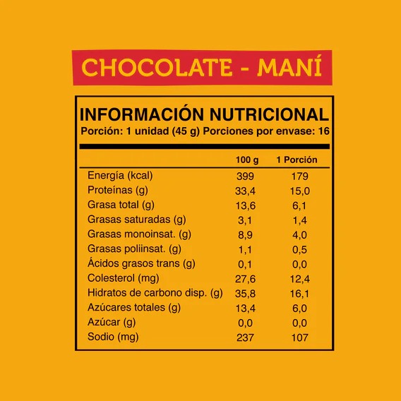 Wild Protein 15gr Chocolate Maní 16 unidades