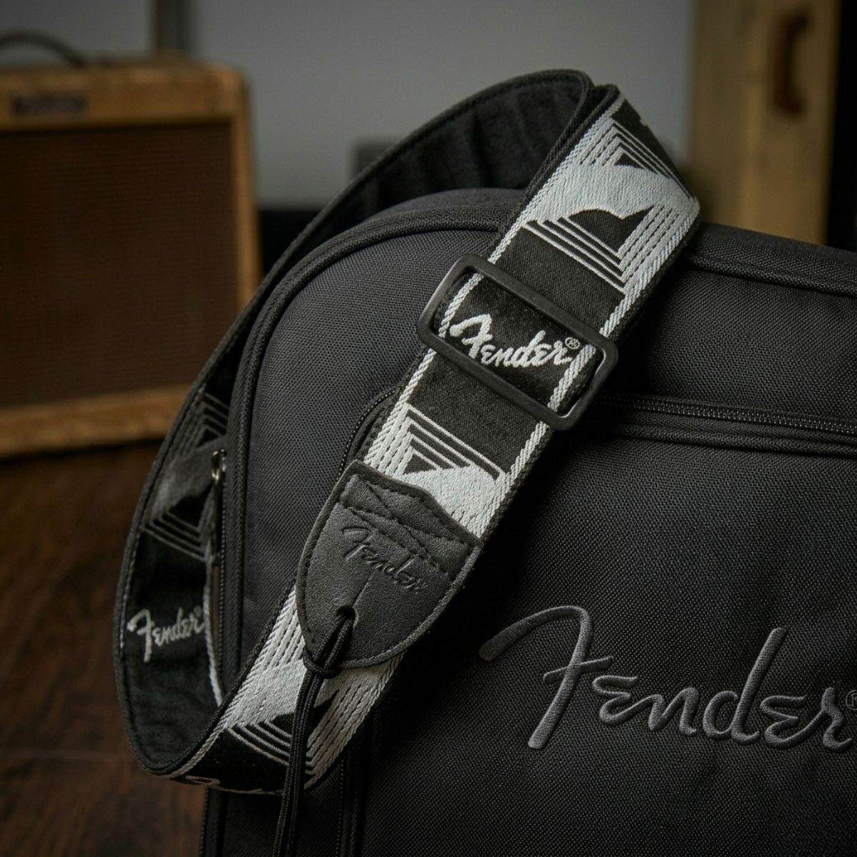Correa 2" monograma Fender tricolor Grey