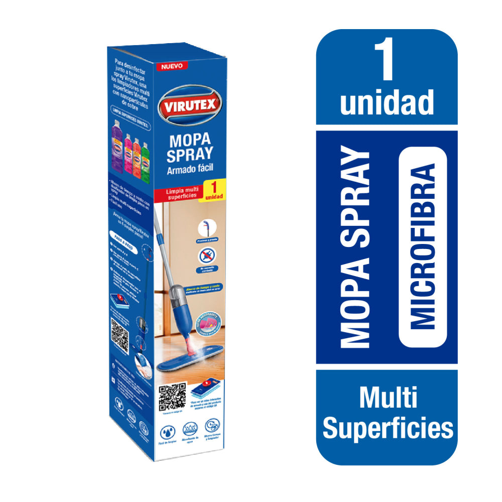 Mopa Plana De Microfibra Virutex Con Spray