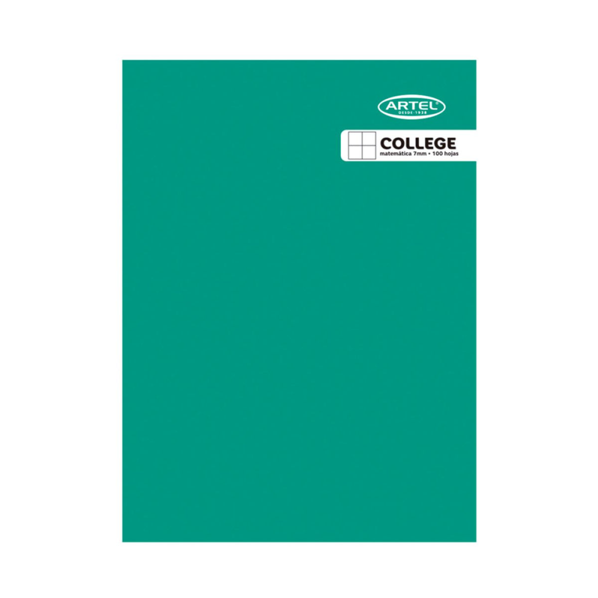 Cuaderno Artel College 100 Hojas Matemáticas 7mm 10 Unidades