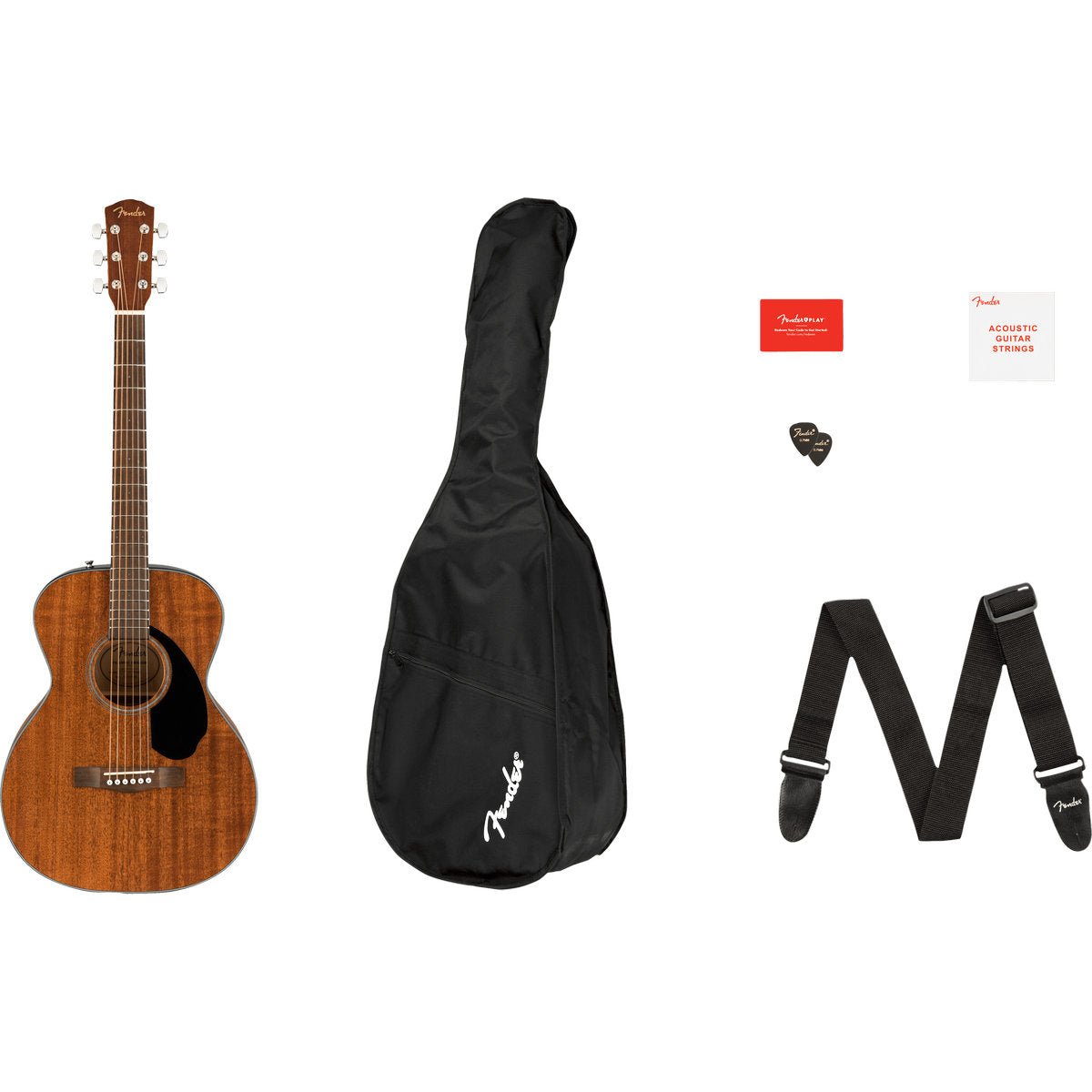Pack Guitarra Acústica Fender CC-60S Concert V2 Caoba