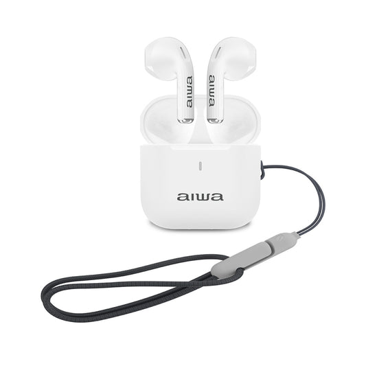 Audífonos Bluetooth Aiwa Caja De Transporte Blanco
