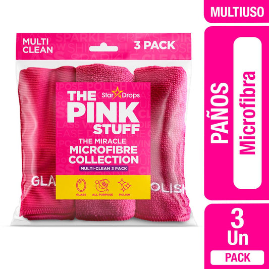 Paños Microfibra The Pink Stuff Pack 3 Unidades