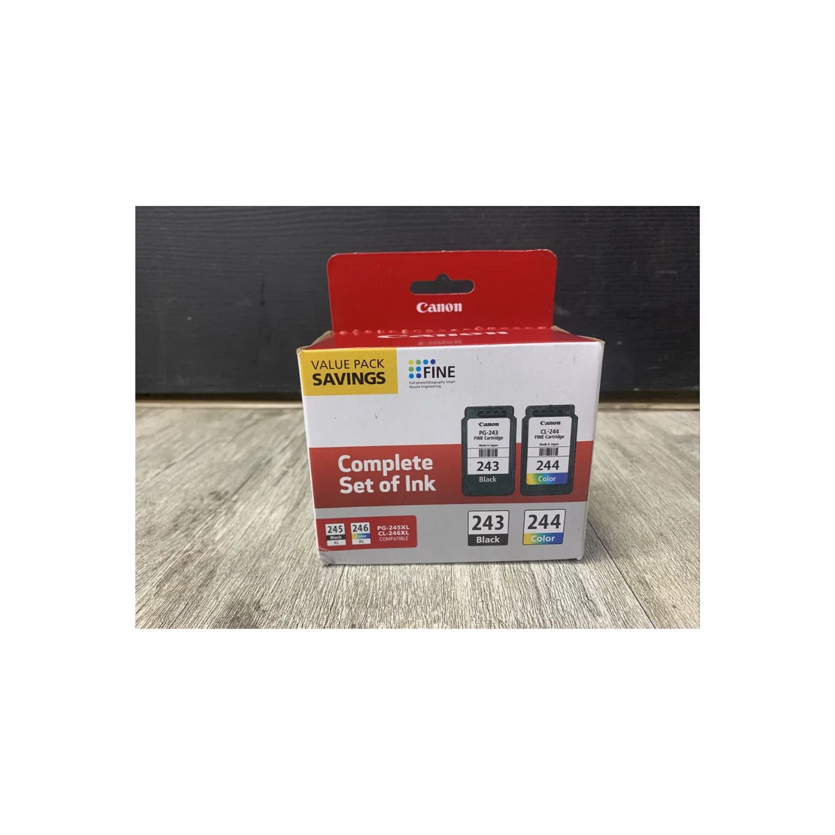 Pack Tintas Canon Cartridge Color 244 + Negro 243