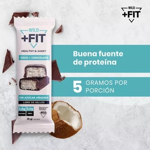 Wild + Fit  Barritas Snack Saludable Coco x16ud