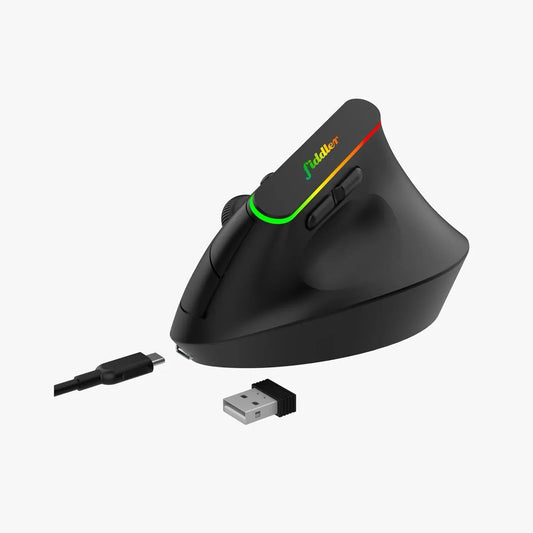 Mouse Fiddler Vertical Bluetooth Recargable 1600Dpi