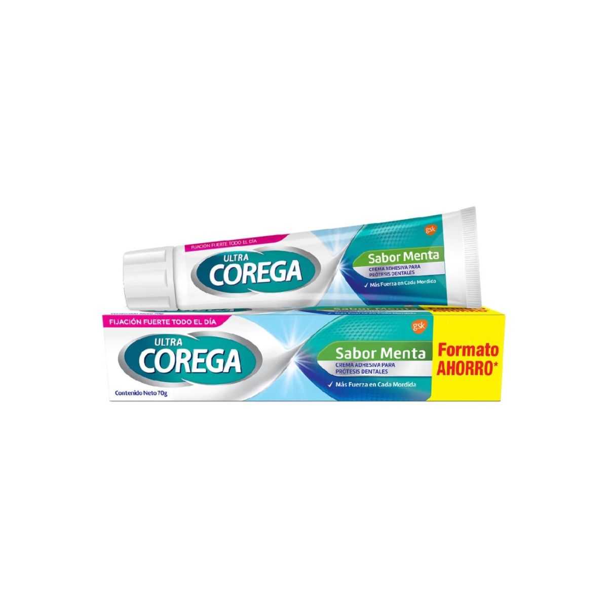 Adhesivo Prótesis Dental Corega Sabor Menta 70gr