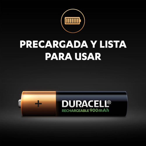Pila Recargable Duracell Tamaño Aaa X4