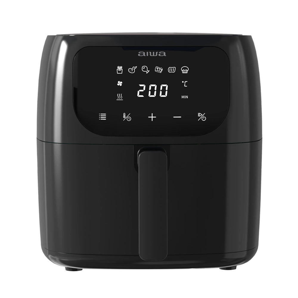 Freidora de aire Aiwa 6 litros digital color negro