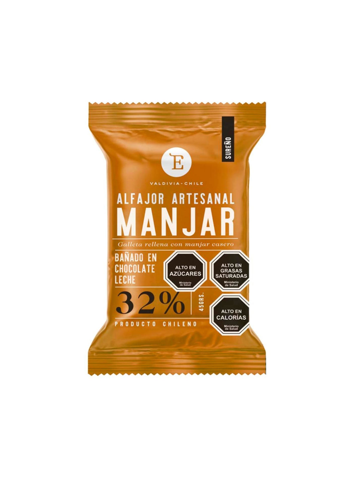 Alfajor Artesanal Manjar Leche Entrelagos 24x40 gr.