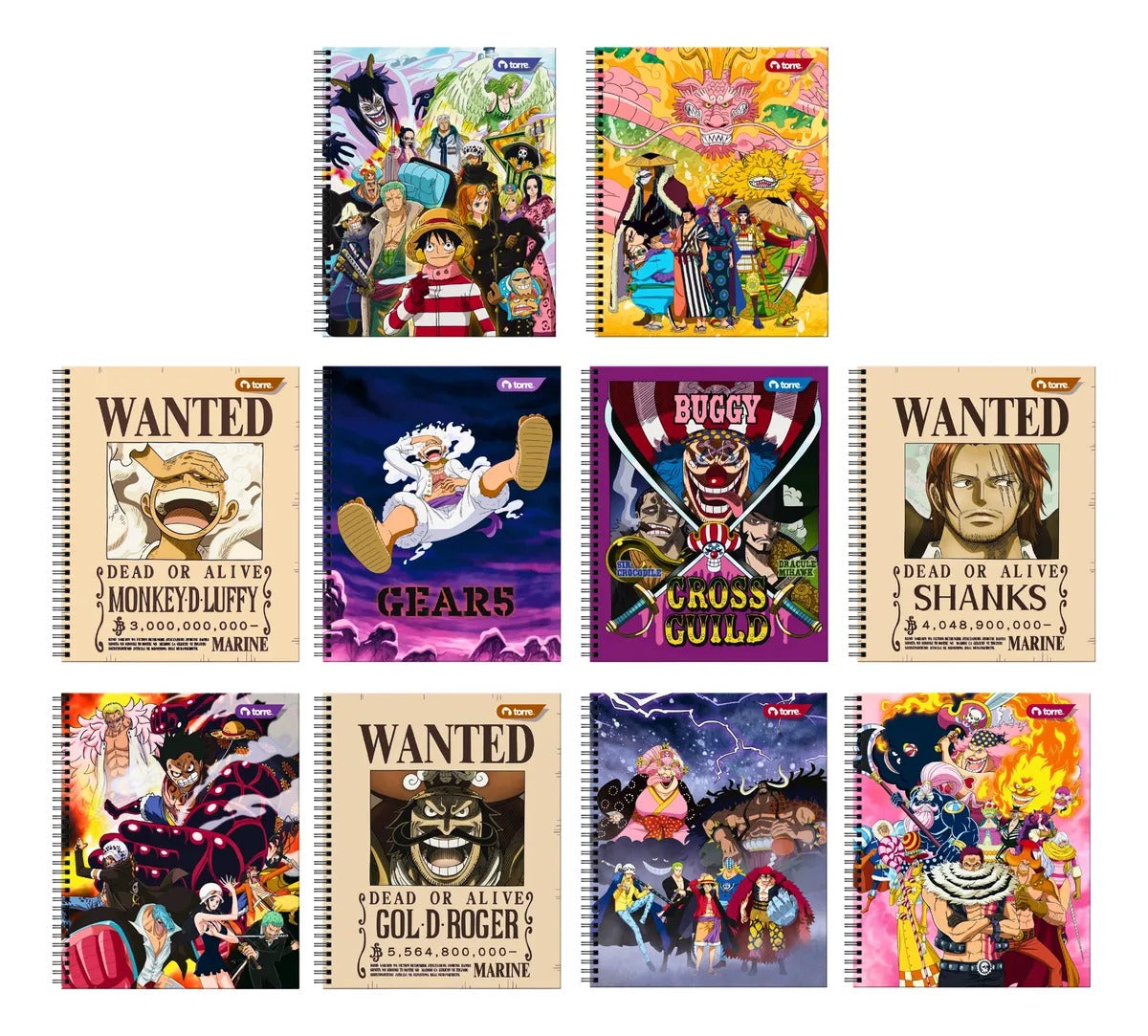 Pack 10 Cuaderno Univ. Torre Matemática One Piece 100 Hojas