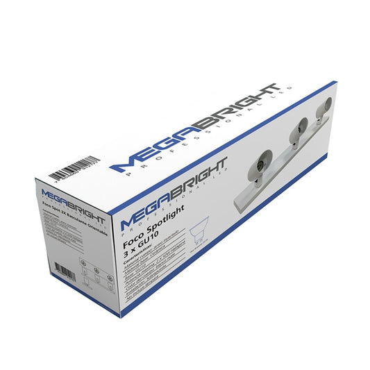 Barra Sobrepuesta Triple Gu-10 Blanco Mate P3 Megabright