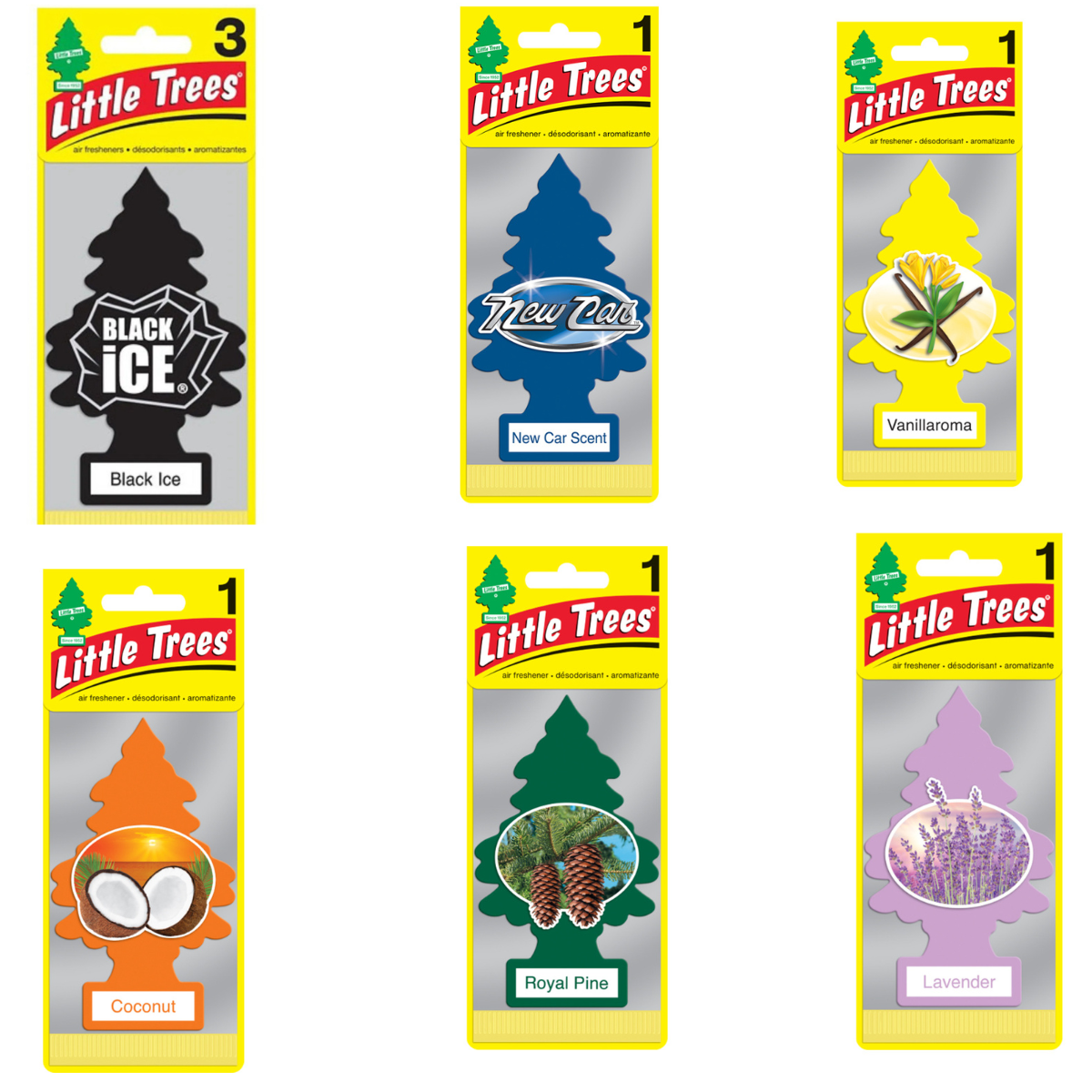 Pack 100 Unidades Pinos Aromáticos Little Trees Surtidos