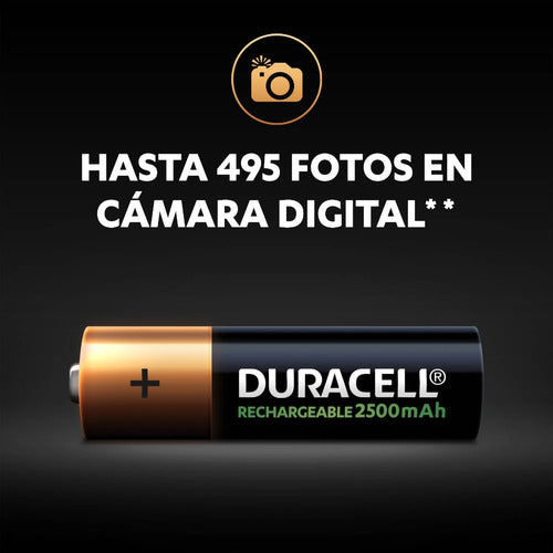 Pack Cargador Duracell +8 Pilas aa Recargables
