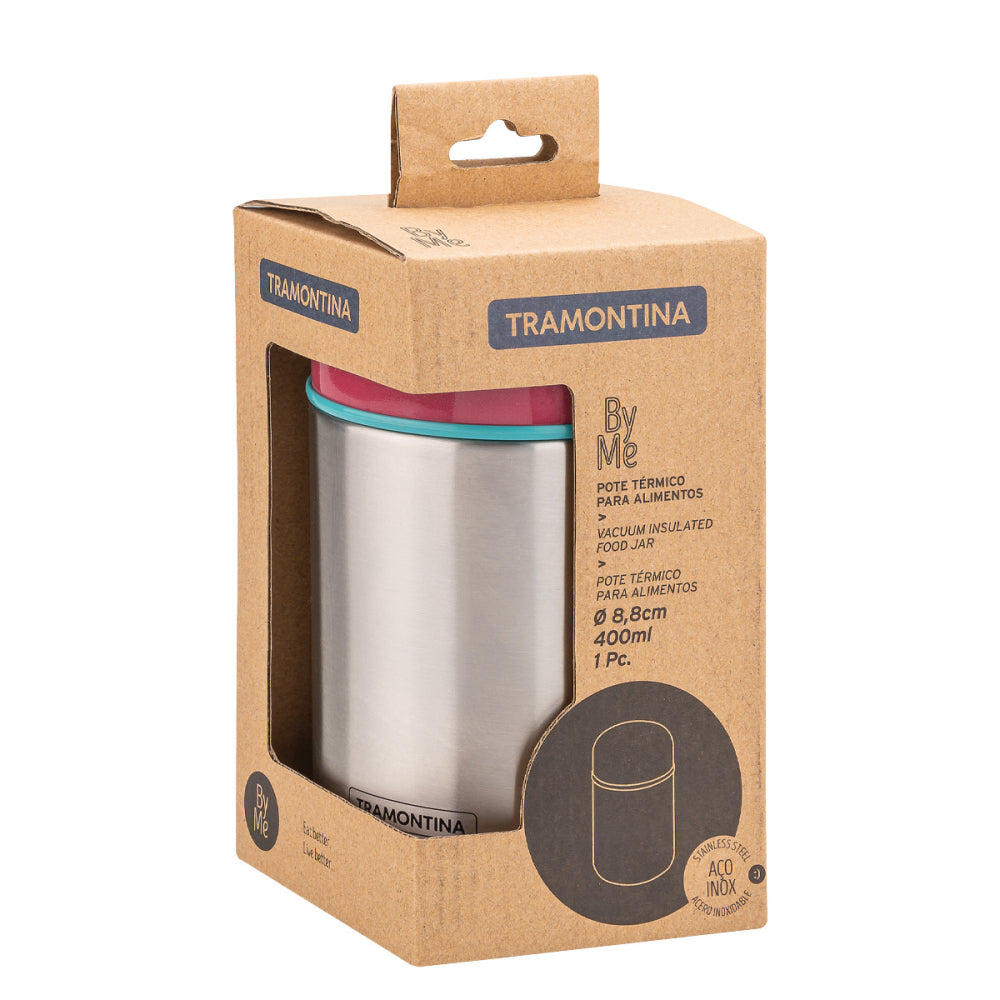 Termo Para Comida Tramontina 400ml Rojo Acero Inoxidable