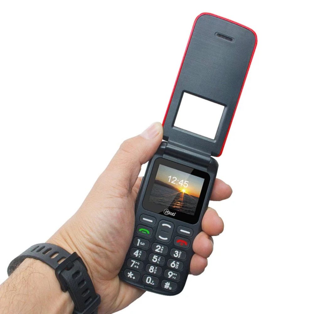 Celular Senior Tecnolab Shell Sos 4G 1.77 Pulgadas Rojo