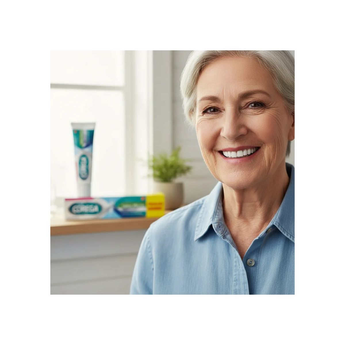 Adhesivo Prótesis Dental Corega Sabor Menta 70gr