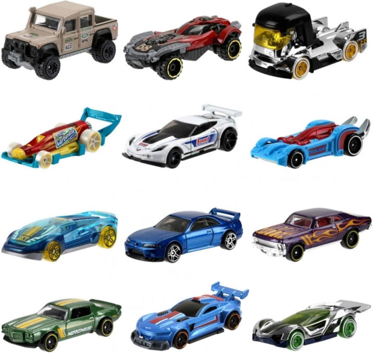 Pack Auto Hot Wheels Básico 72 Unidades