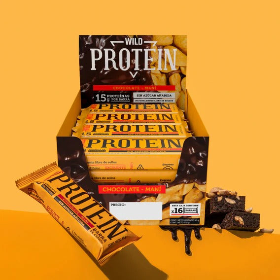 Wild Protein 15gr Chocolate Maní 16 unidades