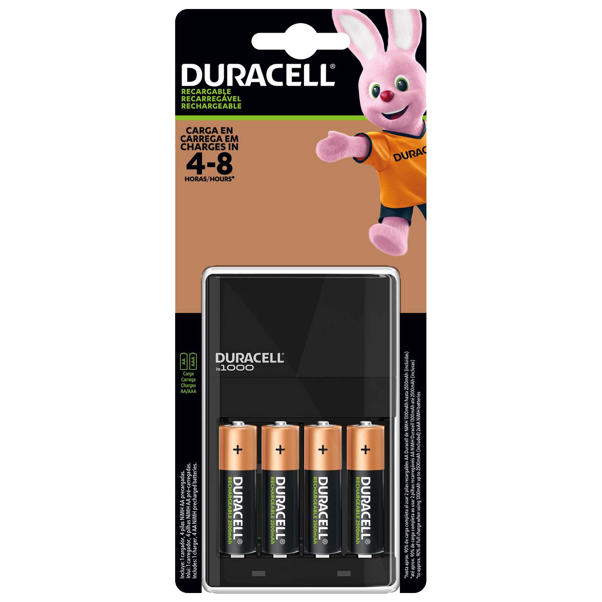 Pack Cargador Duracell De Pilas Aa/aaa + 4 Pilas Aa Recargables
