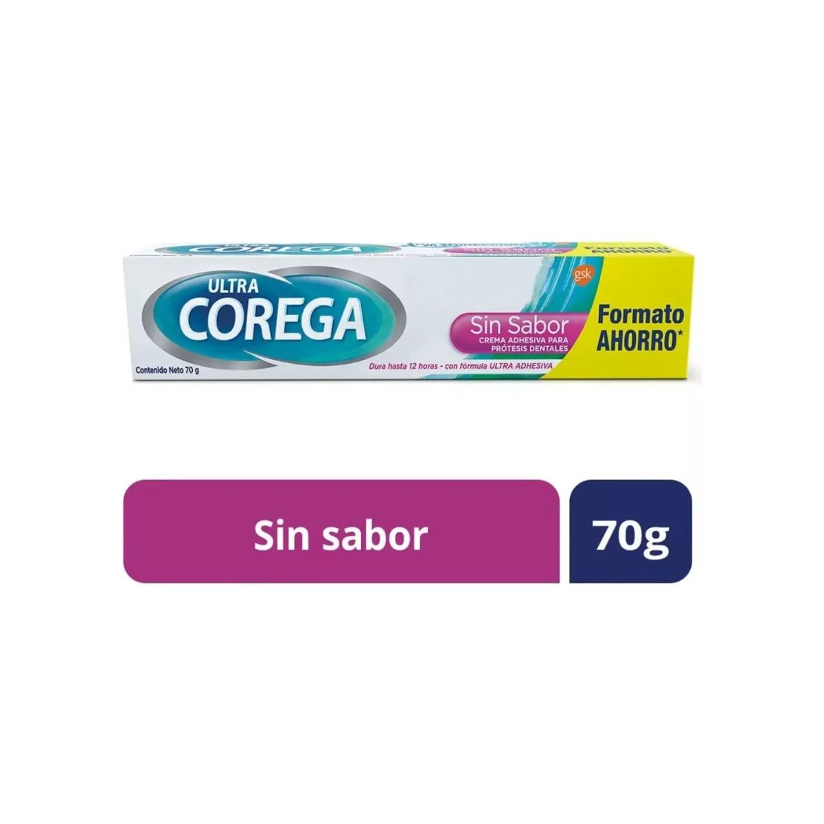 Adhesivo Prótesis Dental Corega Sin Sabor 70gr