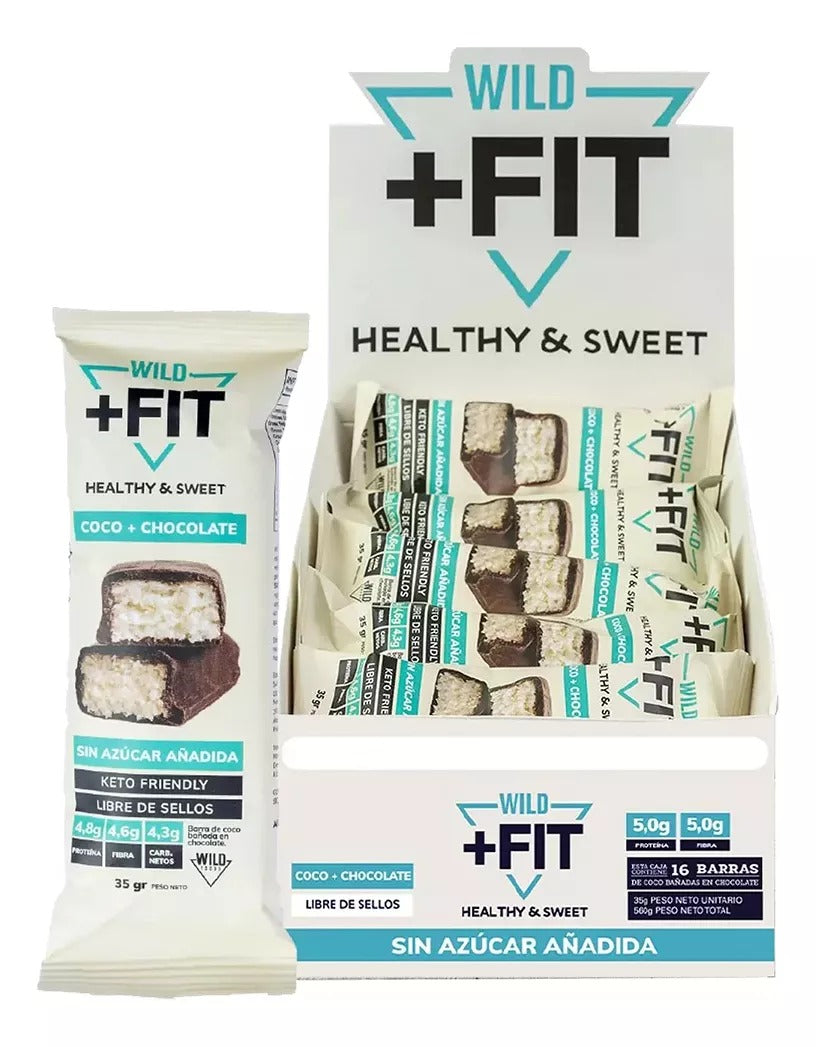 Wild + Fit  Barritas Snack Saludable Coco x16ud