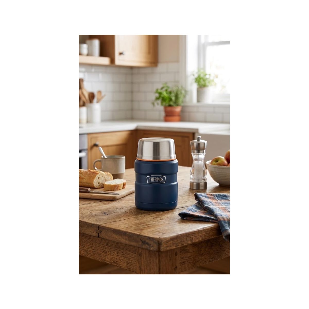 Termo De Thermos Comida King 470ml Acero Inoxidable Navy