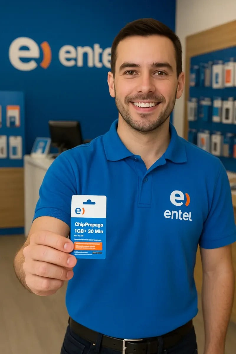 Pack 100 Chips Prepago Entel 1gb + 30 Minutos