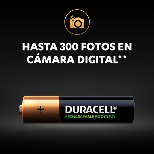 Pila Recargable Duracell Tamaño Aaa X4
