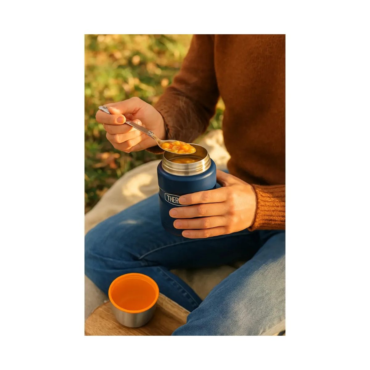 Termo De Thermos Comida King 470ml Acero Inoxidable Navy