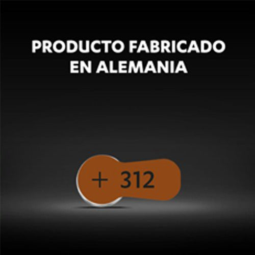Pila Para Audífonos Duracell Tamaño 312 X6