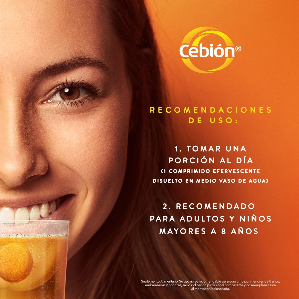 Cebión Comprimidos Efervescentes VitaminaC sabor Naranja x10