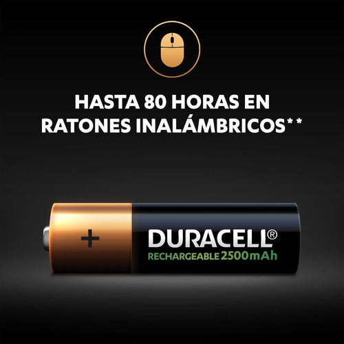 Pila Recargable Duracell Tamaño Aa X4
