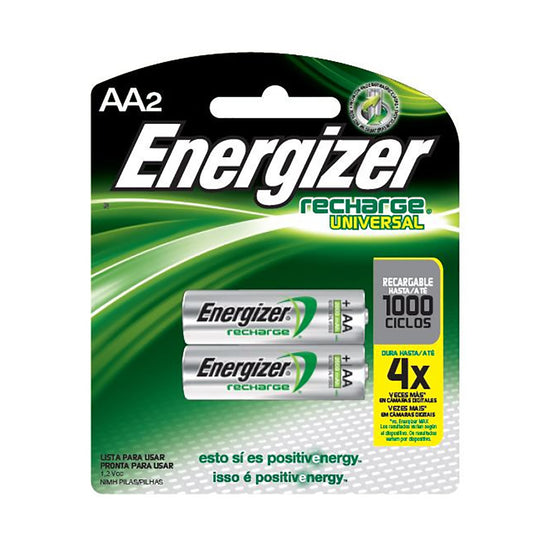 Pila Recargable Energizer Tamaño Aa 2 Unidades