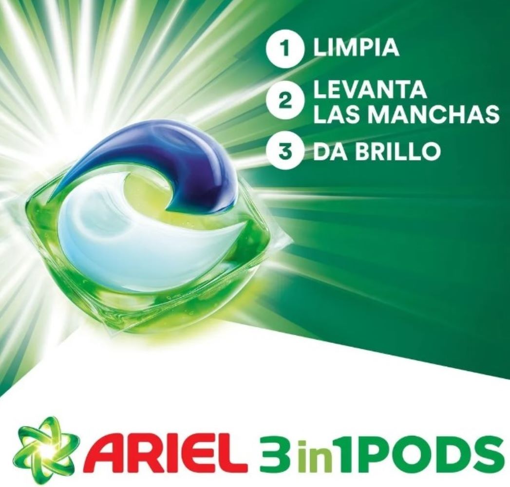 Detergente Ariel Pods Cápsula 57ud