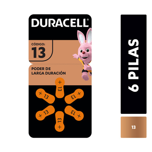 Pila Para Audífonos Duracell 13 X6