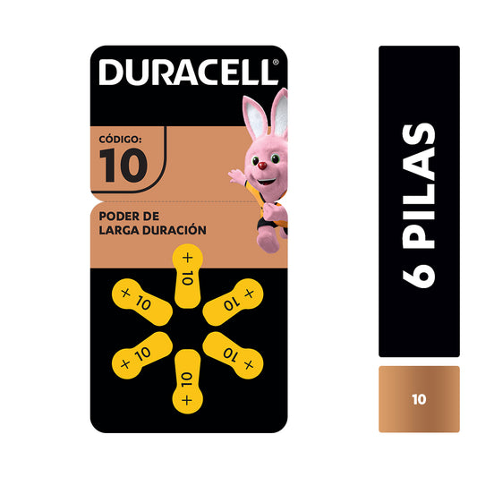 Pila Para Audífonos Duracell Tamaño 10 X6