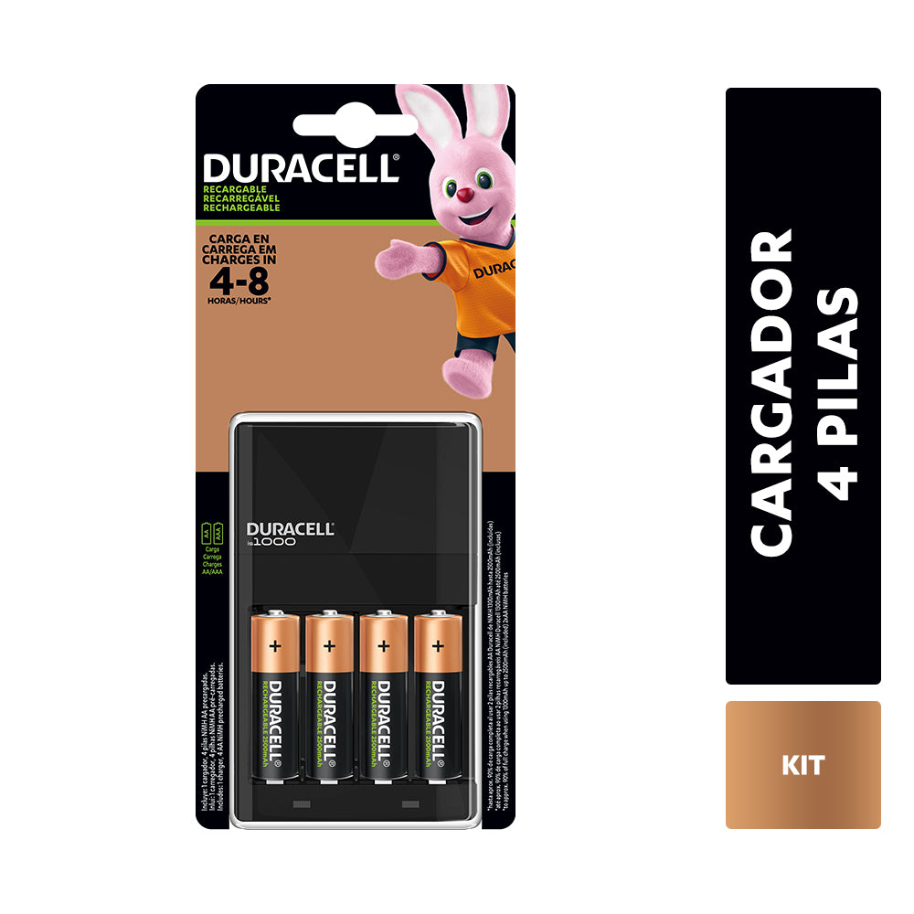Pack Cargador Duracell De Pilas Aa/aaa + 4 Pilas Aa Recargables