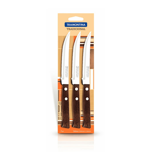 Pack 3 Cuchillos Tramontina Tradicional Asado