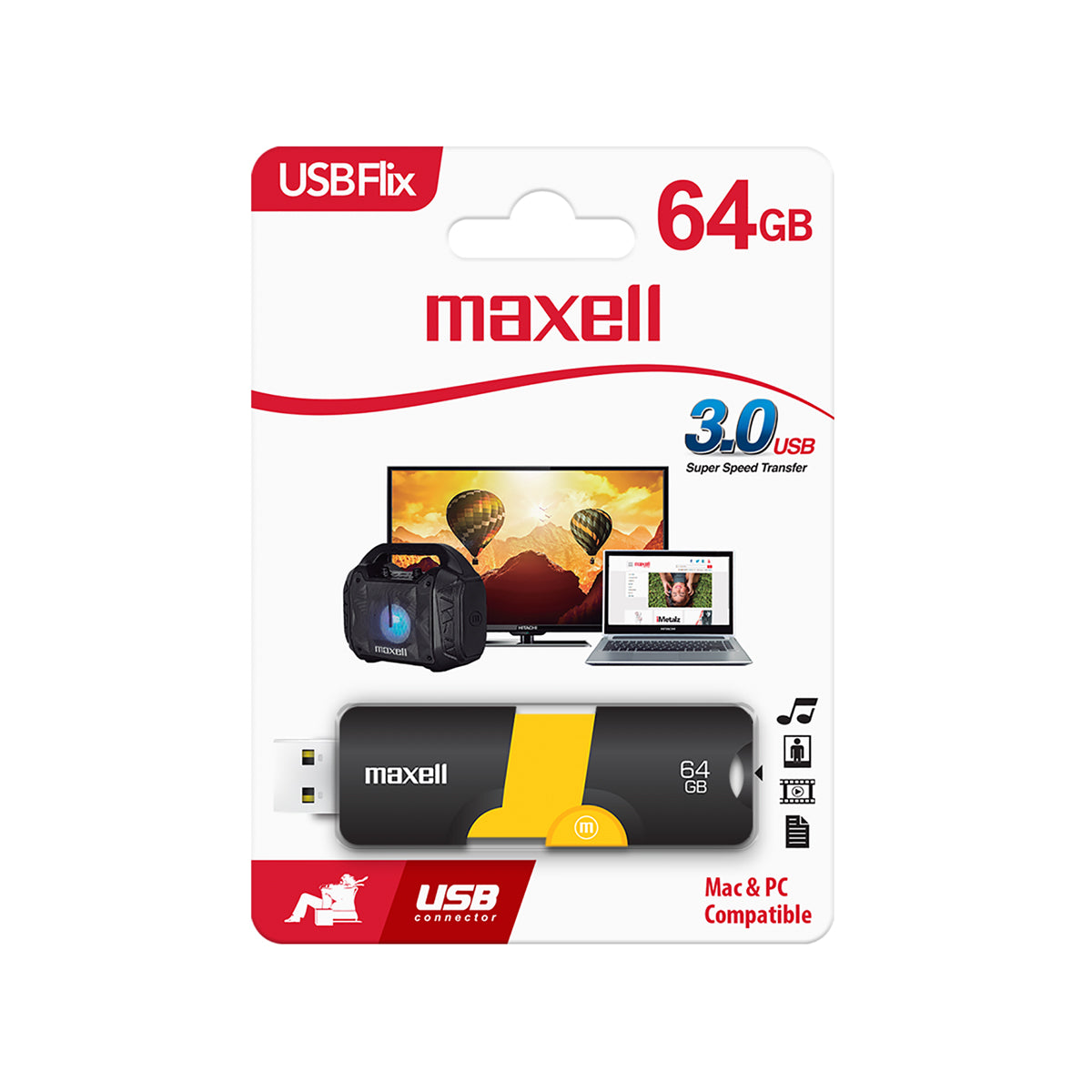Pendrive Maxell flix 64 GB 3.0