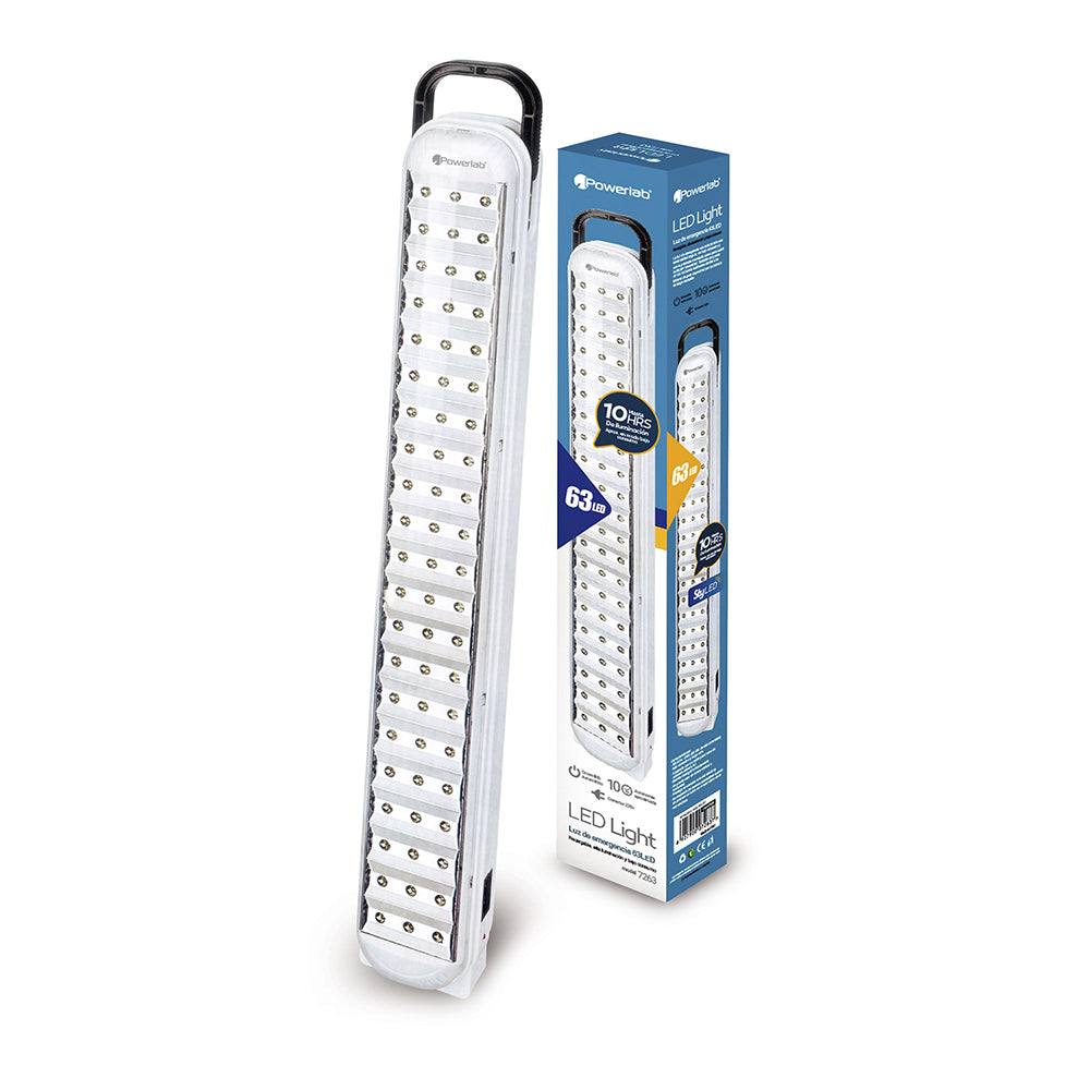 Lámpara Luz De Emergencia Recargable Powerlab 63 Led