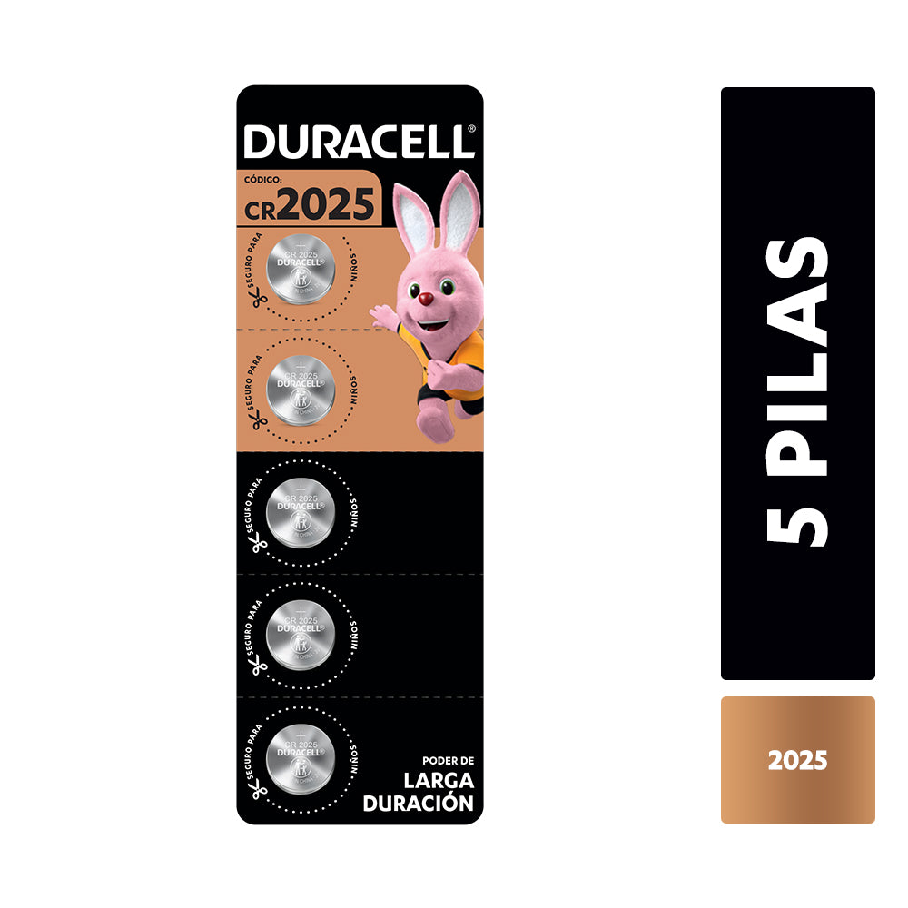 Pila botón Duracell Cr2025 tira x5ud
