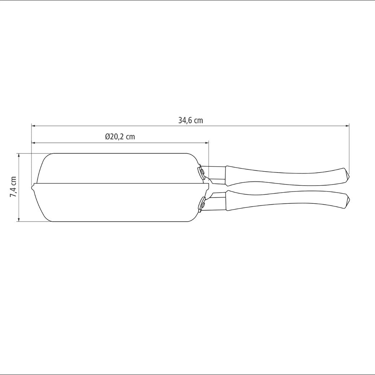 Sartén tortillero Tramontina 20cm doble