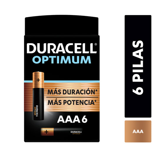 Pila alcalina Duracell optimum blíster AAAx6