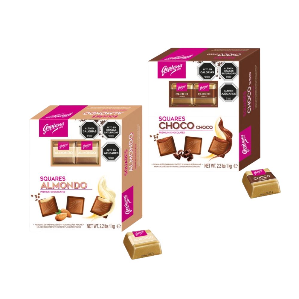 Pack Chocolate Goplana Choco Choco 1kg + 1 Almendra 1kg