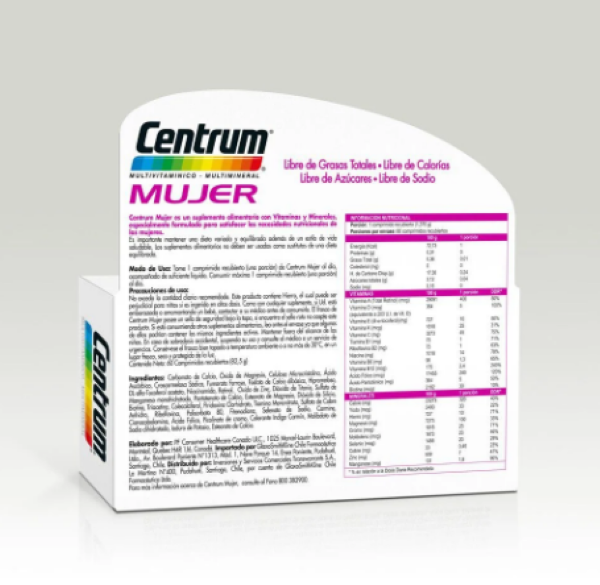 Multivitamínico Centrum Mujer 60 Comprimidos