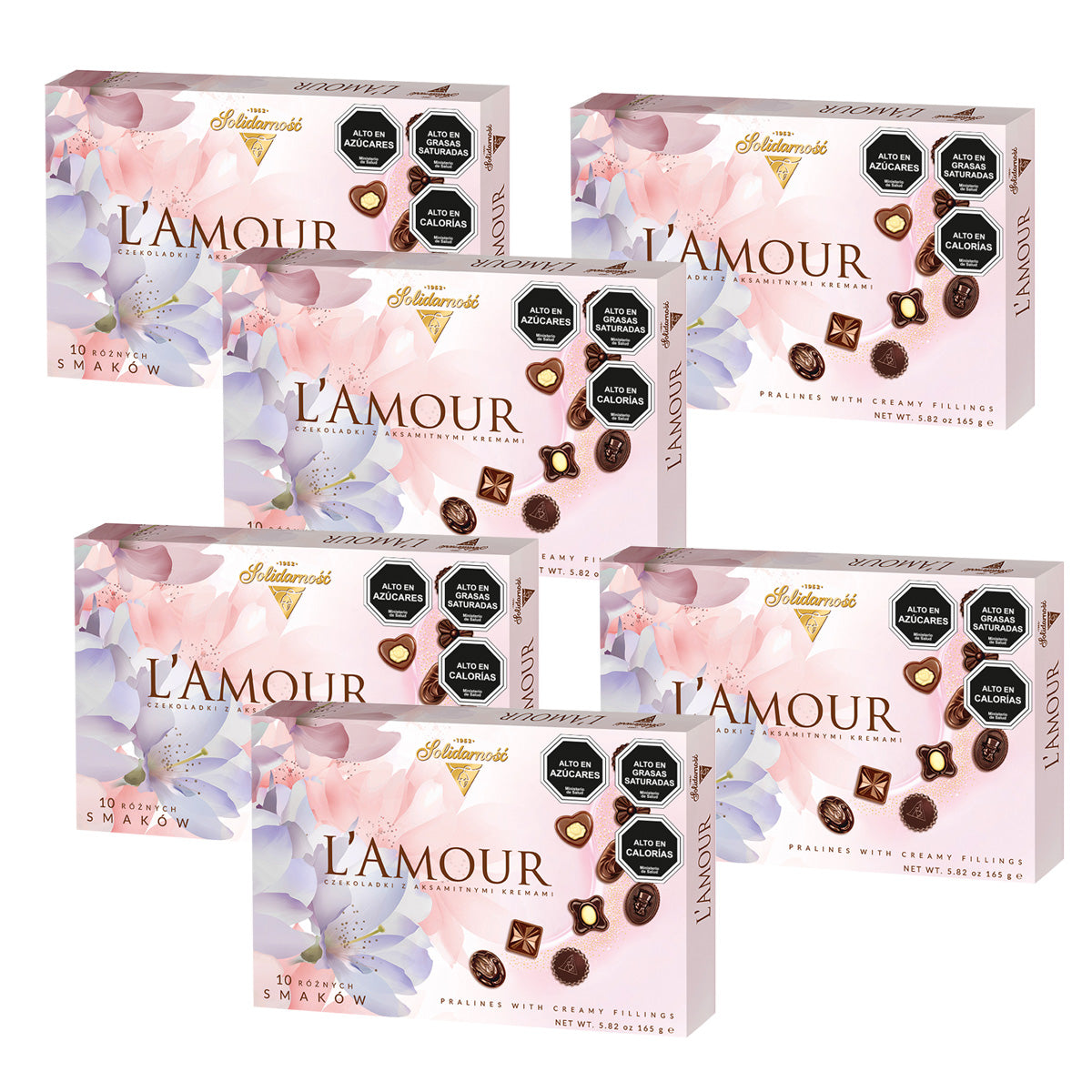 Pack 6 Bombones Lamour Solidarnosc 165g
