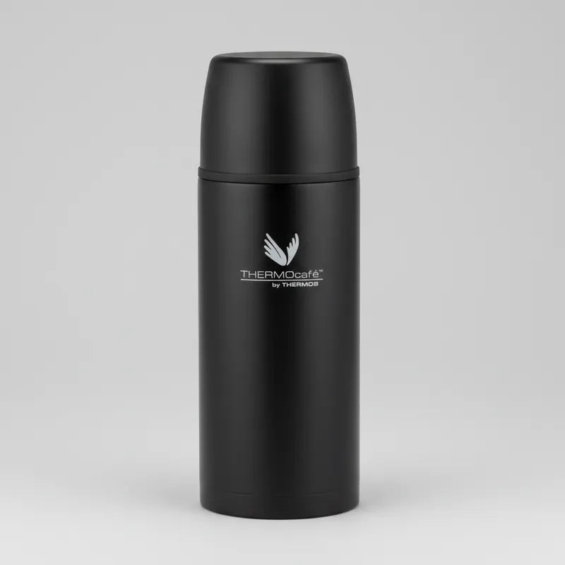 Termo Thermos Thermocafé 1 Litro Acero Inoxidable Negro Mate