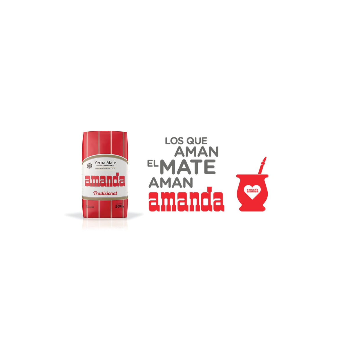 Pack 10 Yerba Mate Amanda Tradicional 500gr