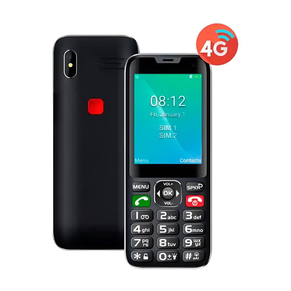 Teléfono Celular Senior 4G Adulto Mayor TL487 Negro